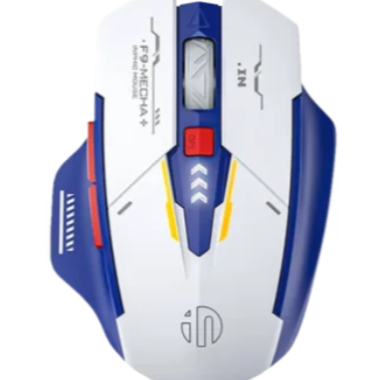 Chuột gaming INPHIC F9 Gundam | Wireless - Trắng Xanh