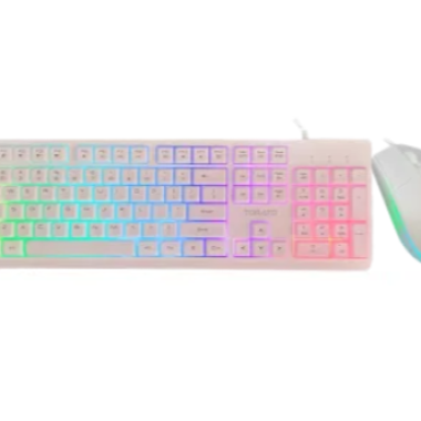 Combo Bàn Phím và Chuột Tomato S100 LED RGB - Trắng