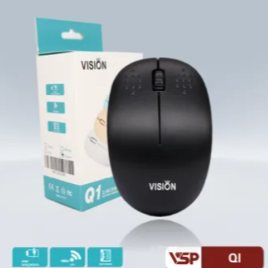 Mouse Không Dây VSP Q1 (Màu Đen - Trắng - Hồng - Xanh)