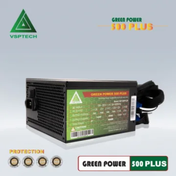 Nguồn VSPTECH Green Power 500 Plus 500W