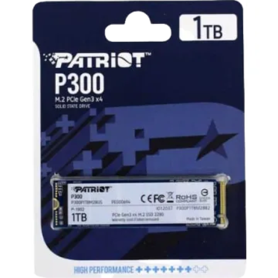 Ổ cứng SSD Patriot P300 1TB | PCIe Gen3 x4 NVMe, M.2 2280