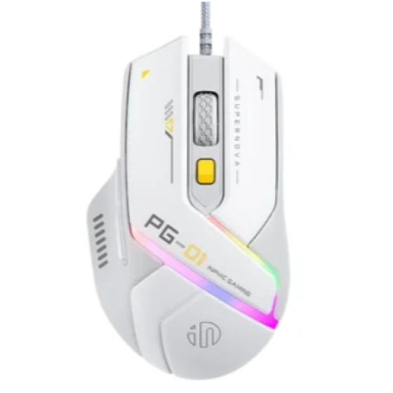 Chuột gaming INPHIC PG1 | 12800 DPI - Trắng