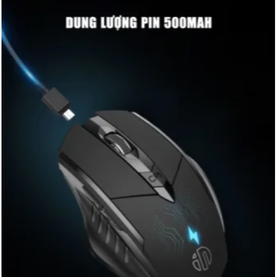 Chuột văn phòng INPHIC F1S Chính Hãng Wireless, 2400 DPI, 95g, Đen