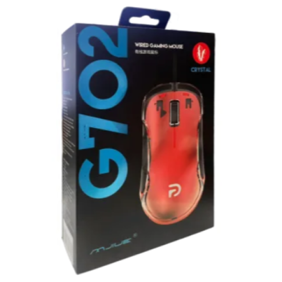 Chuột Gaming Có Dây G702 CRYSTAL Led RGB - RED