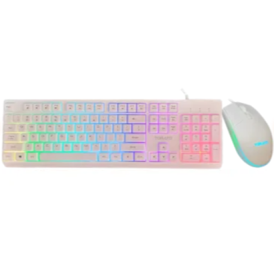 Combo Bàn Phím và Chuột Tomato S100 LED RGB - Trắng