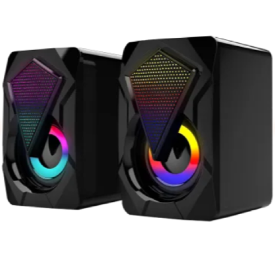 Loa đôi Vi tính 2.0 Leerfei YST-1046 Led RGB - Đen