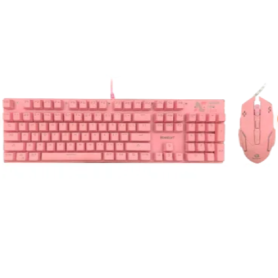 Bộ phím chuột cơ Bosston EK9350 Queen Pink