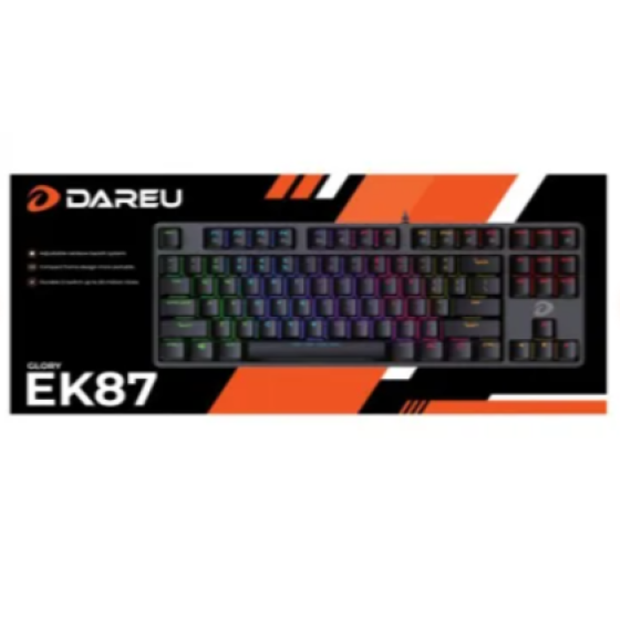 Bàn phím cơ Gaming DAREU EK87 – Black (MULTI-LED, Blue/ Brown/ Red D switch)
